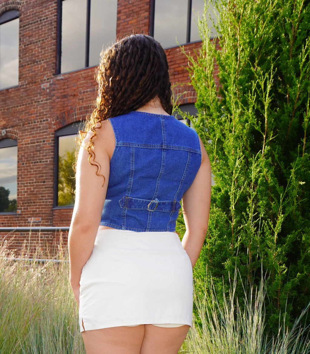 The Dakota Denim Halter Vest