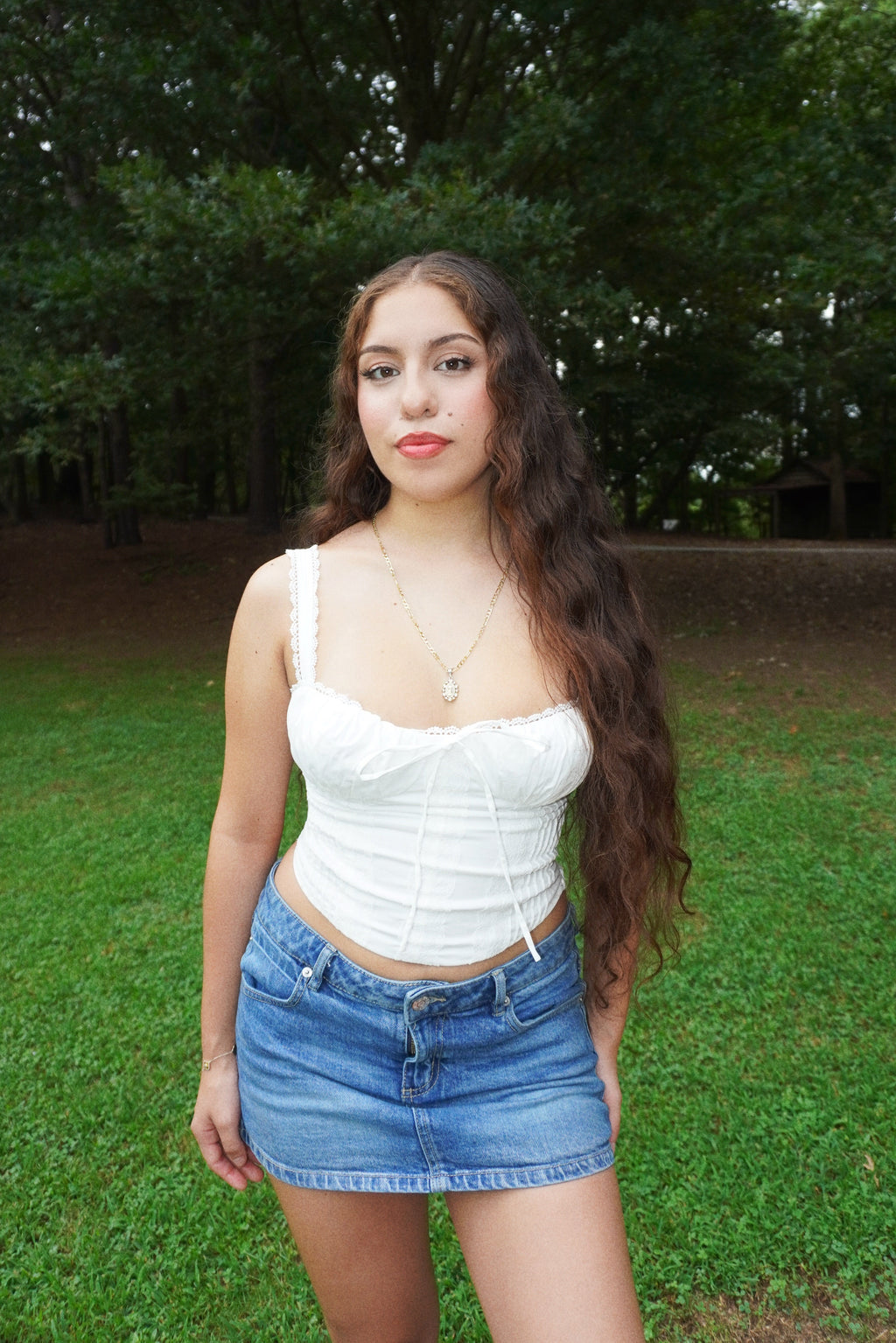 The Elara Lace Corset Top
