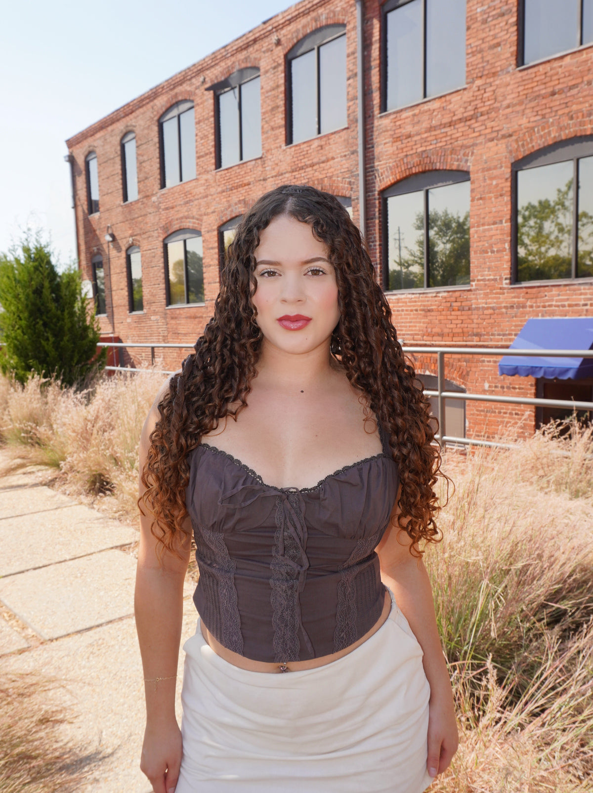 The Elara Lace Corset Top