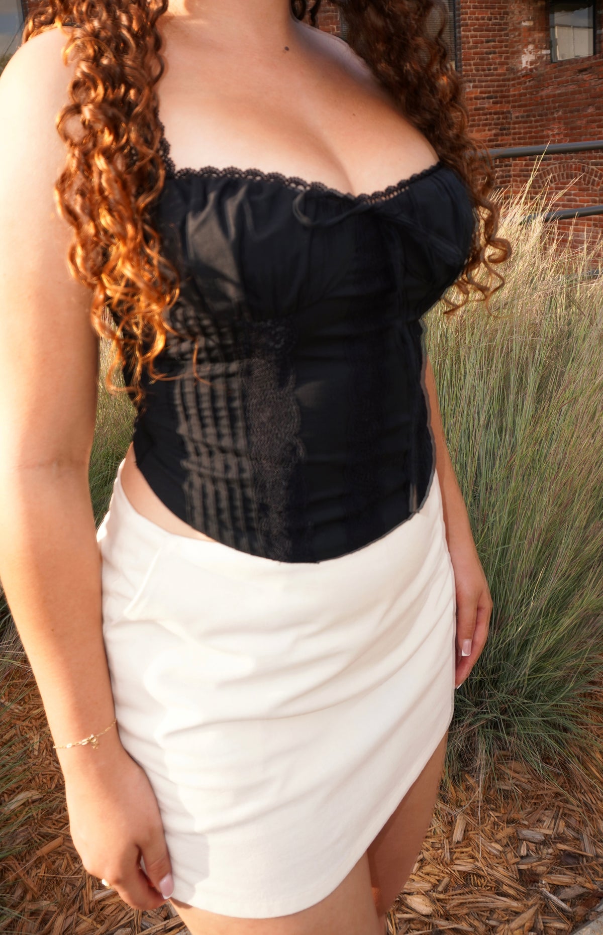 The Elara Lace Corset Top