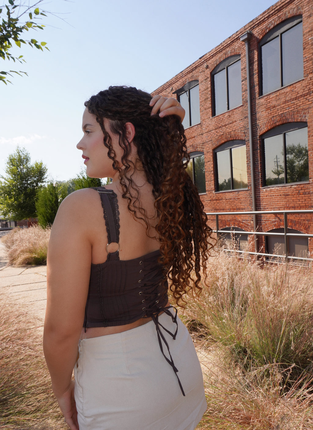 The Elara Lace Corset Top