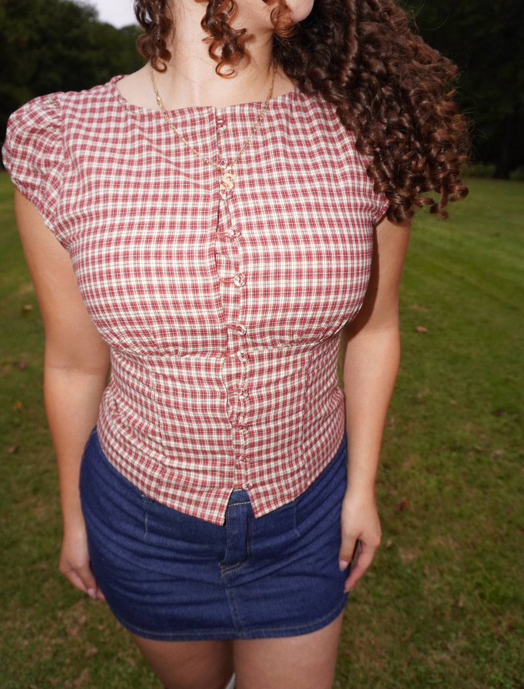 The Delilah Plaid Top