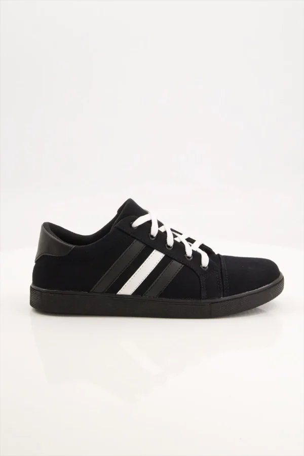 Black Camel Stripes Sneakers