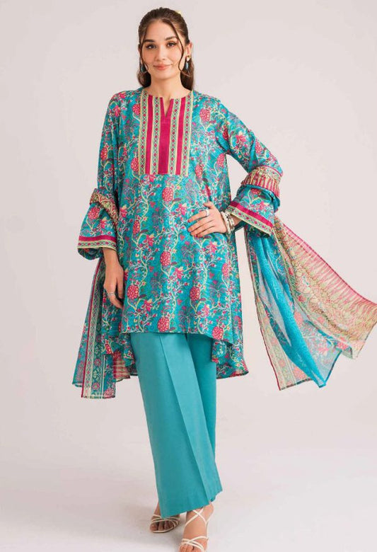 Nisha By Nishaat Lawn | Unstitched Collection 3 Pieces Casual Wear| Summer 24